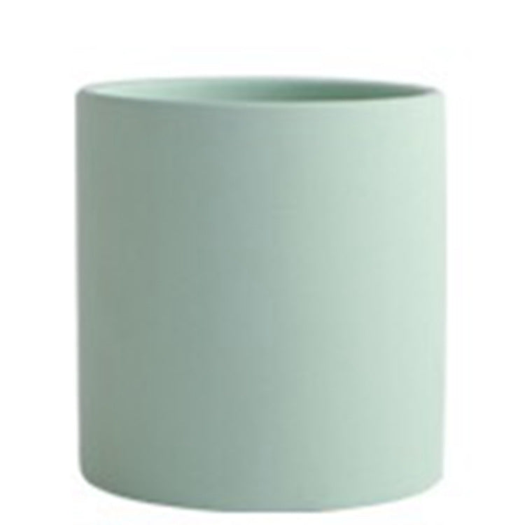 Maceta verde suculenta de estilo Morandi