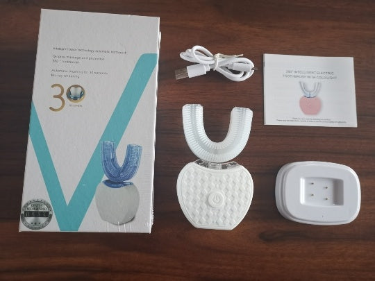 Cepillo de dientes eléctrico sónico automático inteligente de 360 grados tipo U
