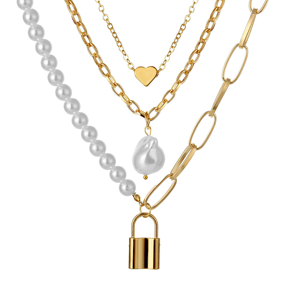 Fashion Personality New Multi-layer Moon Disc Pendant Women's Necklace