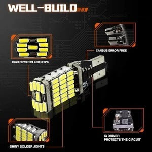Coche 12v lámpara de freno Super brillante luz de marcha atrás 45 SMD 4014 LED Canbus