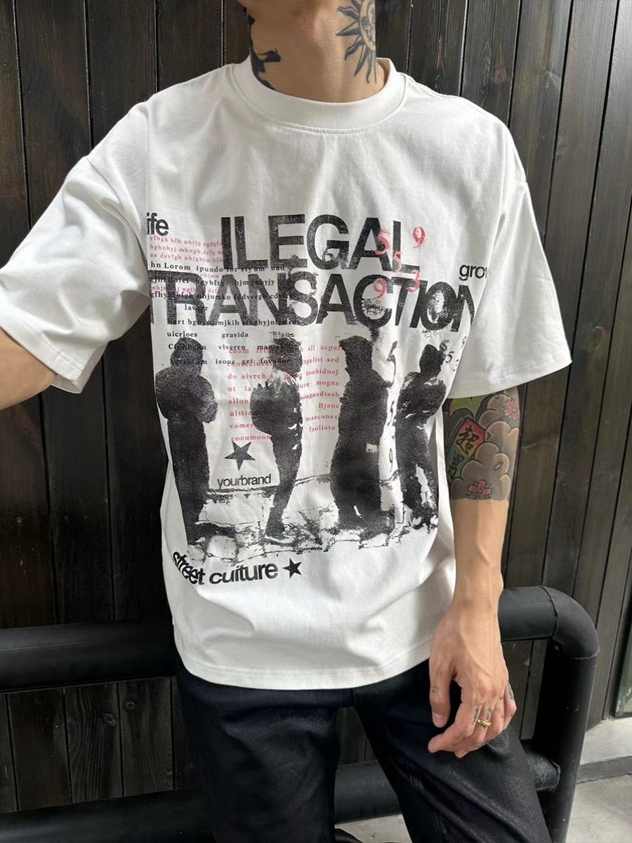Pure Cotton Washed Old Short Wide BoxyT Shirt
