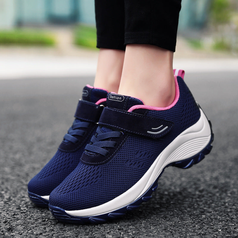 Zapatos deportivos para correr, zapatos deportivos para exteriores, zapatos de suela gruesa que aumentan la altura