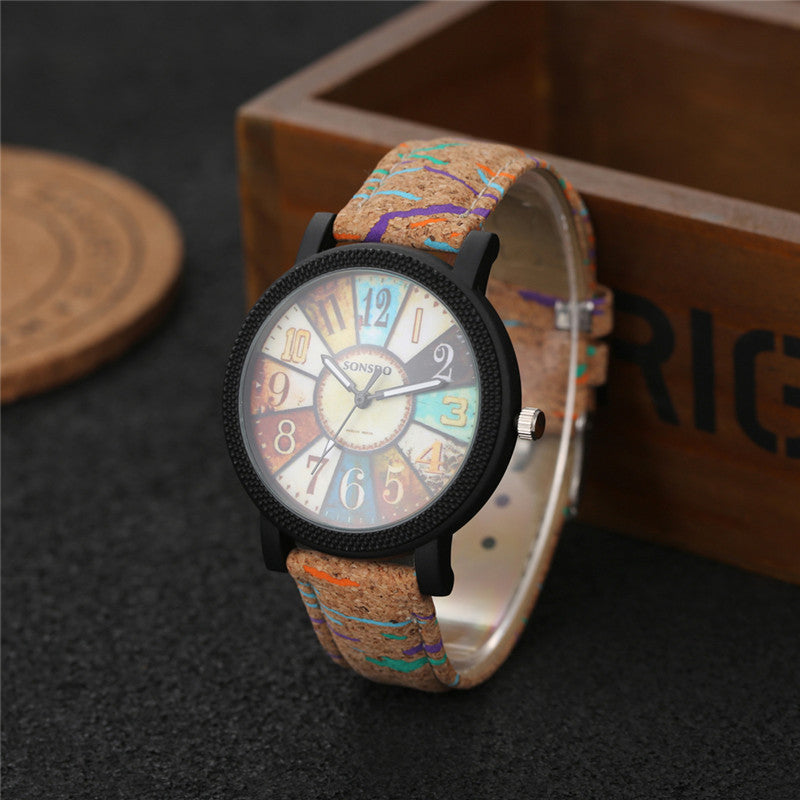 Reloj de pulsera de cuarzo para mujer de cuero Vintage Casual reloj de regalo