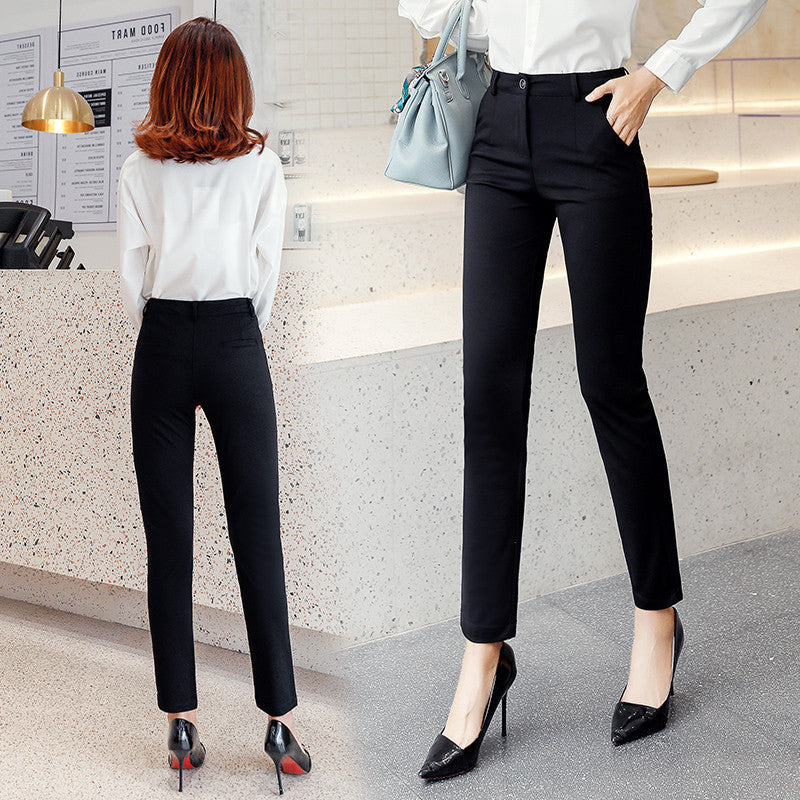 Women's straight professional trousers