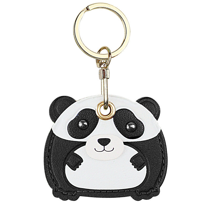 Cute Cartoon Panda PU Keychain