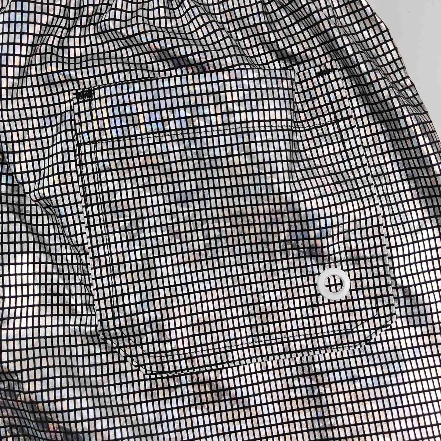 Men's Shiny Printed Loose Beach Drawstring Leisure Shorts