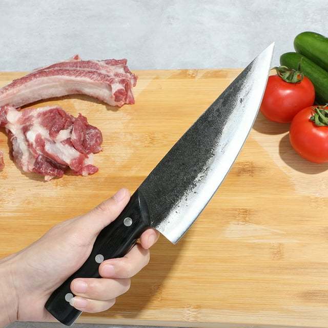 Meat Cleaver Knife-Japanese Butcher Knife Meat Cutting-Professional Chef Knife High Carbon Stainless Steel With Ergonomic Handle- Ultra Sharp Kitchen Chef Knives For Home Outdoor BBQ