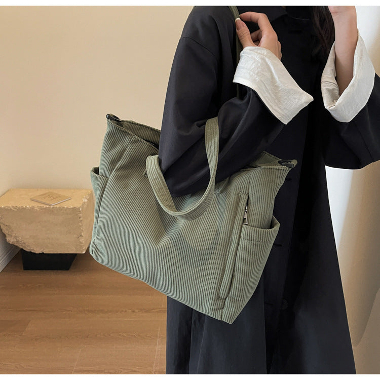 Commuter's All-matching Portable Art Student Large Capacity Shoulder Bag