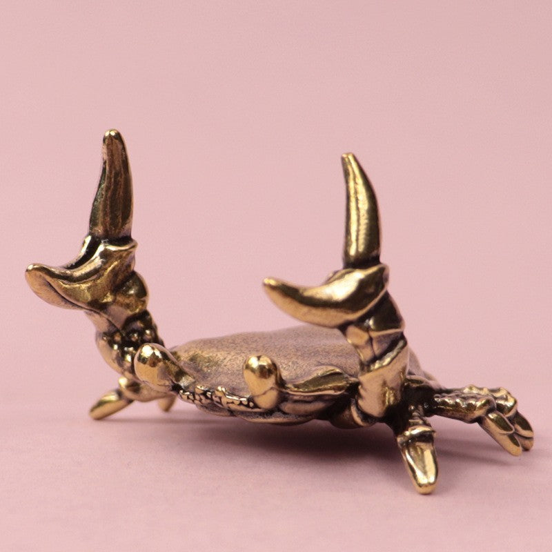 Little Crab Decoration Home Pen Holder Brass Decorations
