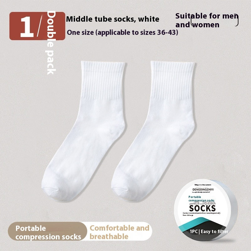 Disposable Socks Mid-calf Compression Socks Deodorant And Sweat-absorbing Summer Portable Disposable