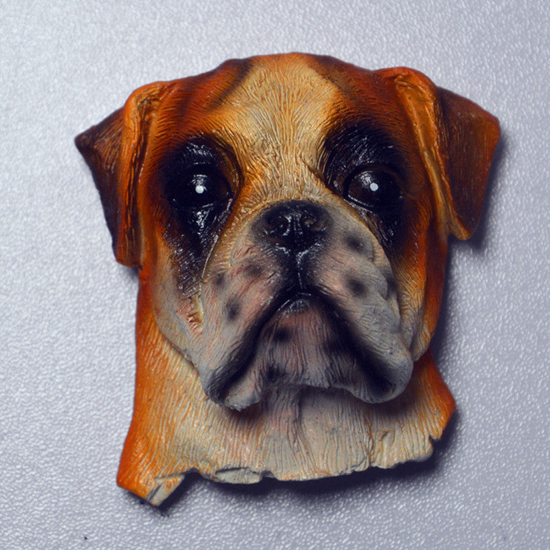 Dog Head Magnetic Refrigerator Magnet Decoration