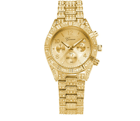 Reloj de pulsera de cristal de cuarzo para mujer reloj de pulsera de moda de acero inoxidable Geneva de lujo reloj para hombre 2021 montre para mujer relojes deportivos
