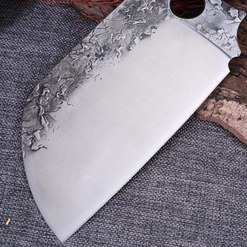 Forjado grande grueso anillo pequeño cuchillo de cocina cuchillo de corte cuchillo