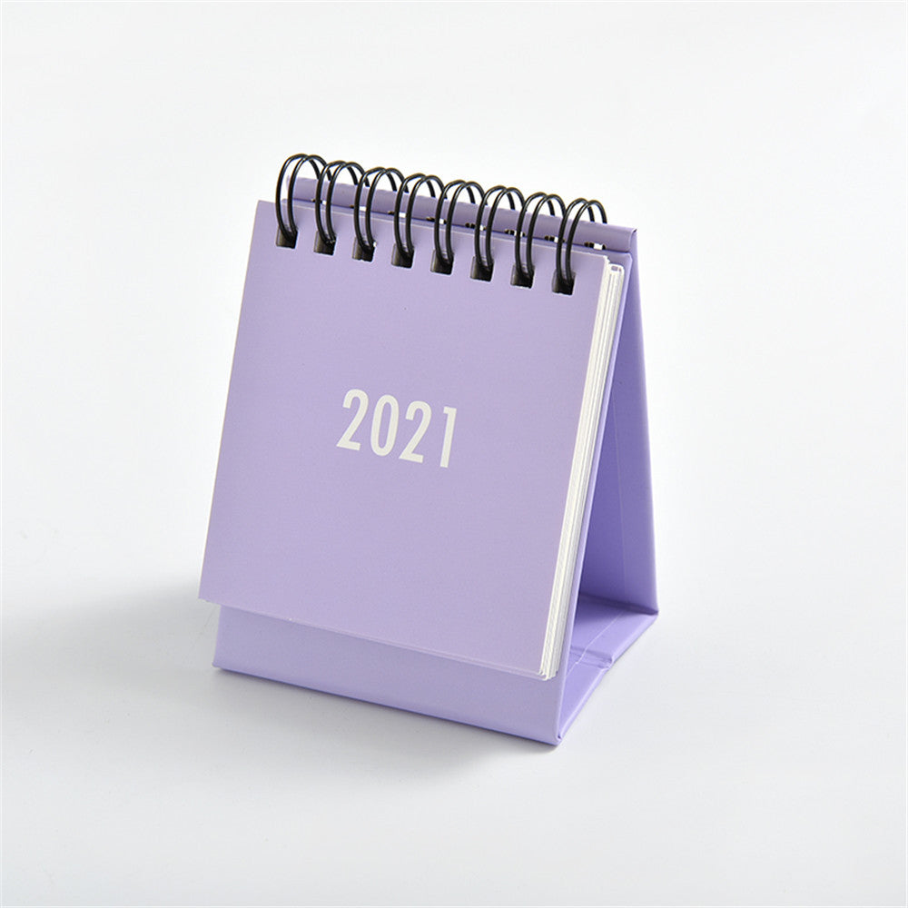 simple solid color small desk calendar