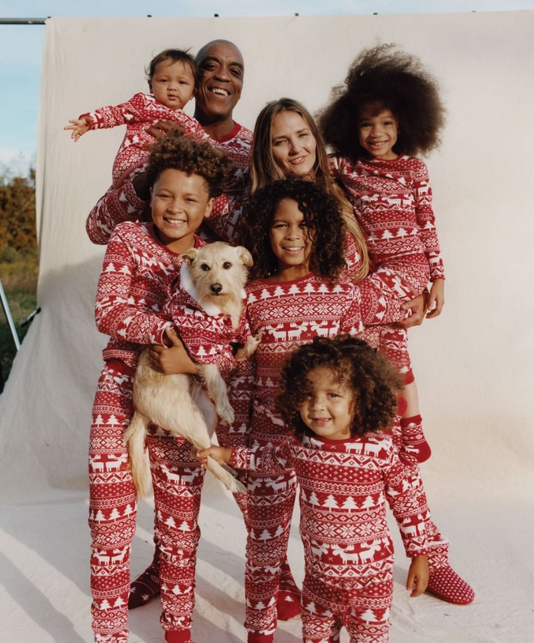 Ropa para padres e hijos con estampado de Navidad