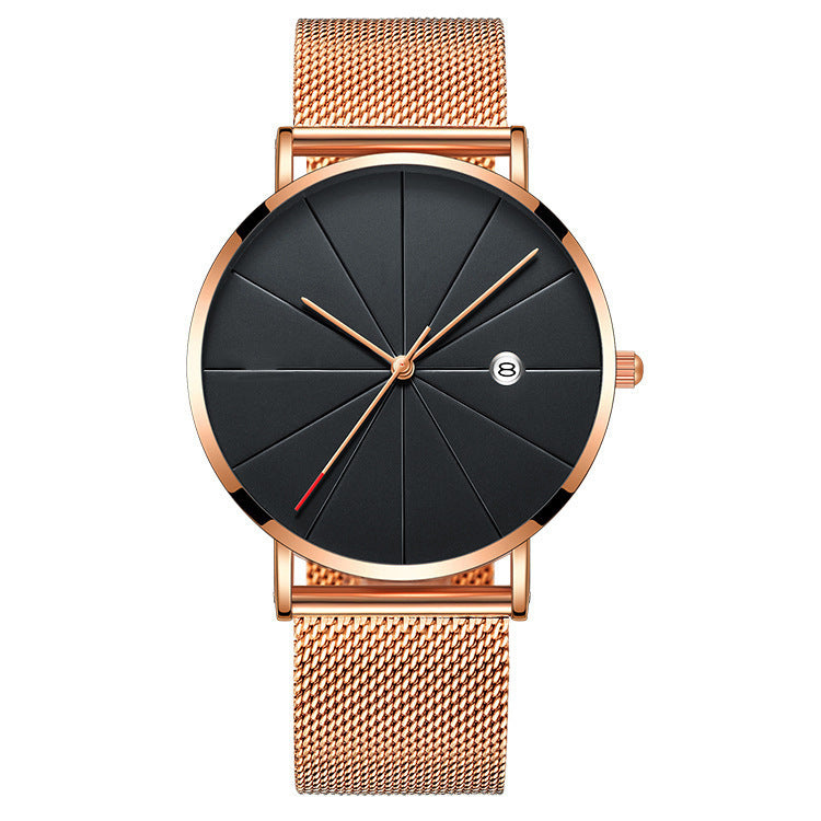 Reloj de calendario Simple reloj de cuarzo impermeable creativo Masculino