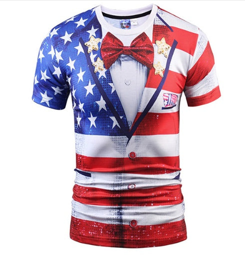 Fake Vest men short sleeve hip hop Fashion Man Slim Fit t-shirt Halloween cosplay