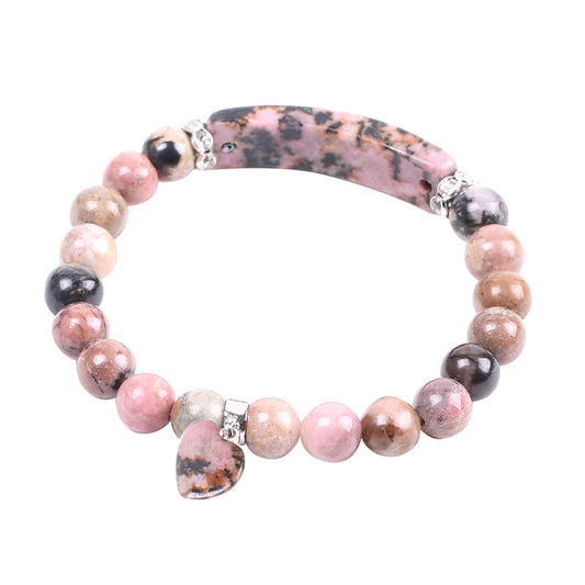 Red stone bracelet love pendant