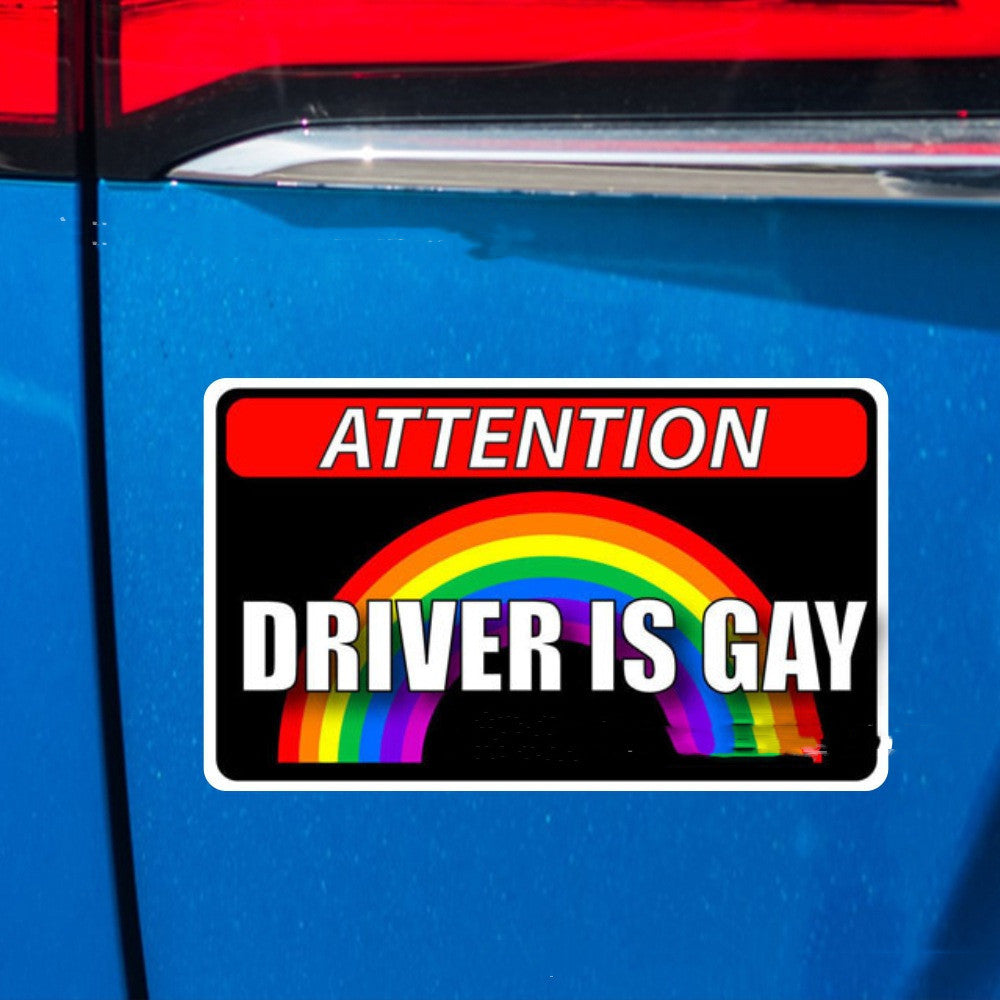 S-334 Interesting Color Automobile Sticker Bumper Stickers Paper Personalized Creative Gay Reflective Decoration Garland Cover Scratches Bumper Stickers