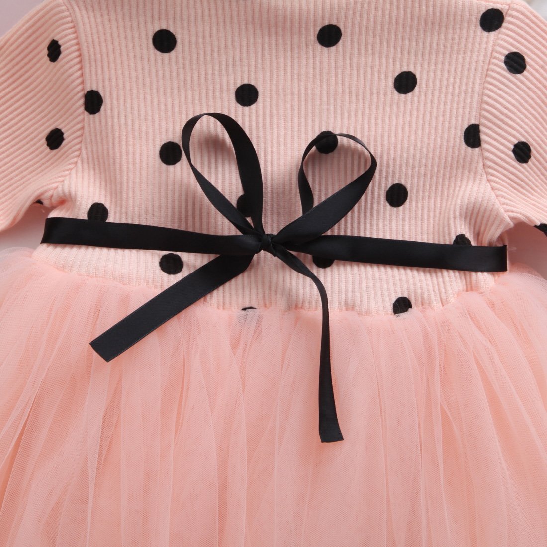 Vestido de niñas con lazo de cuerda flotante
