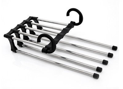 5 En 1 percha de armario multifuncional perchas de ropa pantalones de acero inoxidable mágico perchas de ropa para Perchero de ropa