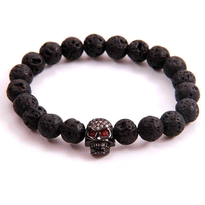 Pulsera de Yoga con cabeza de búho de piedra Natural