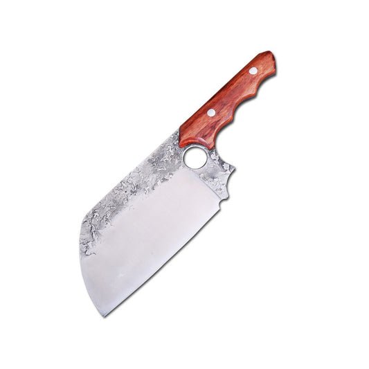 Forjado grande grueso anillo pequeño cuchillo de cocina cuchillo de corte cuchillo