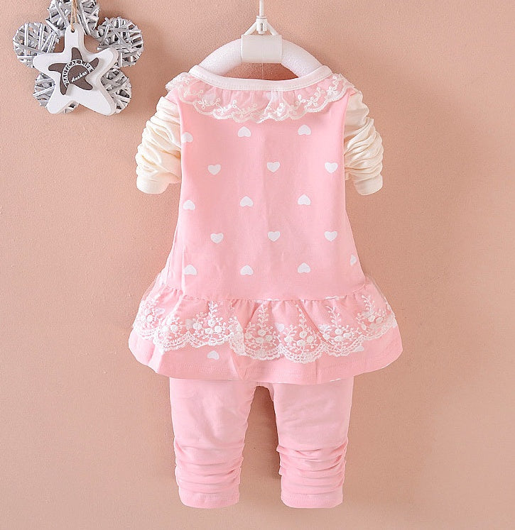 Conjunto de ropa BibiCola para niñas, chándales para niños, camisetas + Pantalones, 2 piezas, chándales para niñas, Ropa para Niñas, conjunto de ropa para bebés
