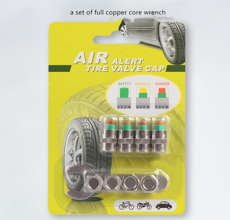 Automobile tire safety inspection cap