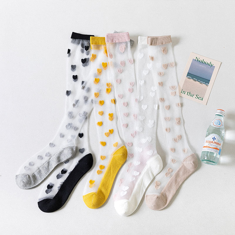 Women's New Love Glass Silk Stockings