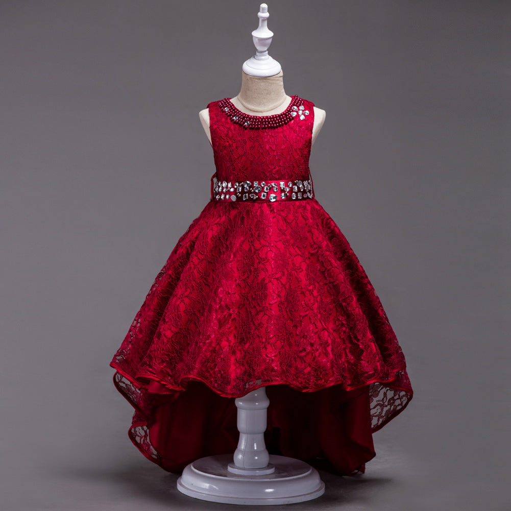 Middle And Big Children Trailing Skirt Girls' Lace Princess Dress