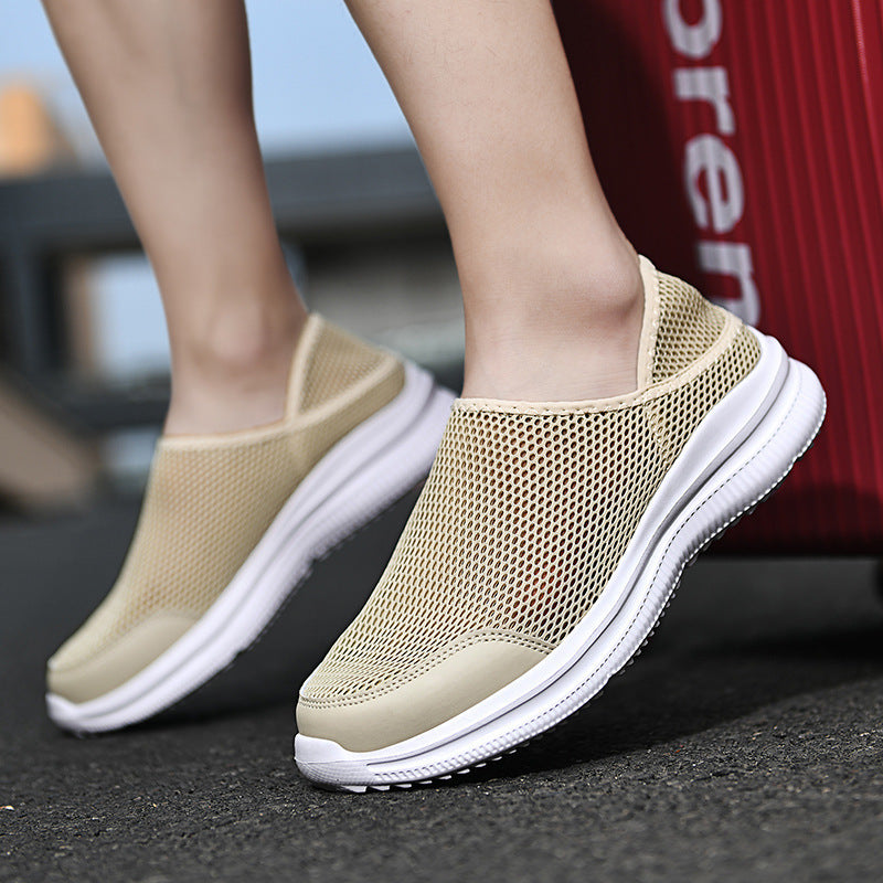 Zapatos de hombre deslizantes en Zapatos perezosos sandalias de malla transpirable zapatillas Zapatillas ligeras Tenis Femenino Zapatos