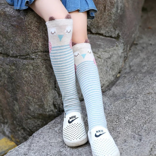 Children Middle Tube Pure Cotton Hold-ups Over Knee Socks