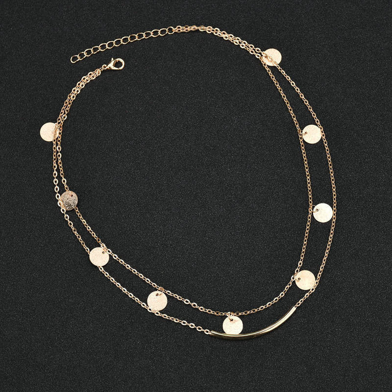 Europa y los Estados Unidos con gran colgante de joyería comercio de la calle de la frontera de moda clásica multi collar de lentejuelas fabricantes
