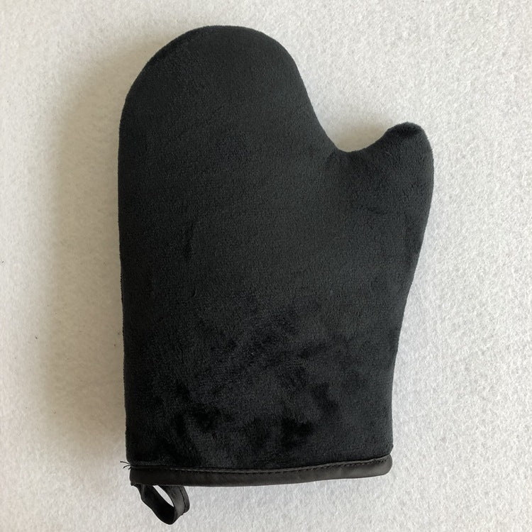 Flocking tanning oiled moisture-proof gloves