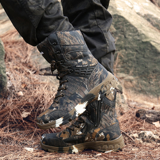 Botas De Trabajo Para Hombre Militares Resistentes Al Desgaste Impermeable Duras