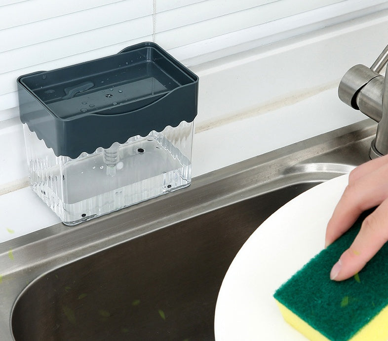 Dispensador de jabón 2 en 1 caja dosificadora automática de detergente tipo caja de líquido