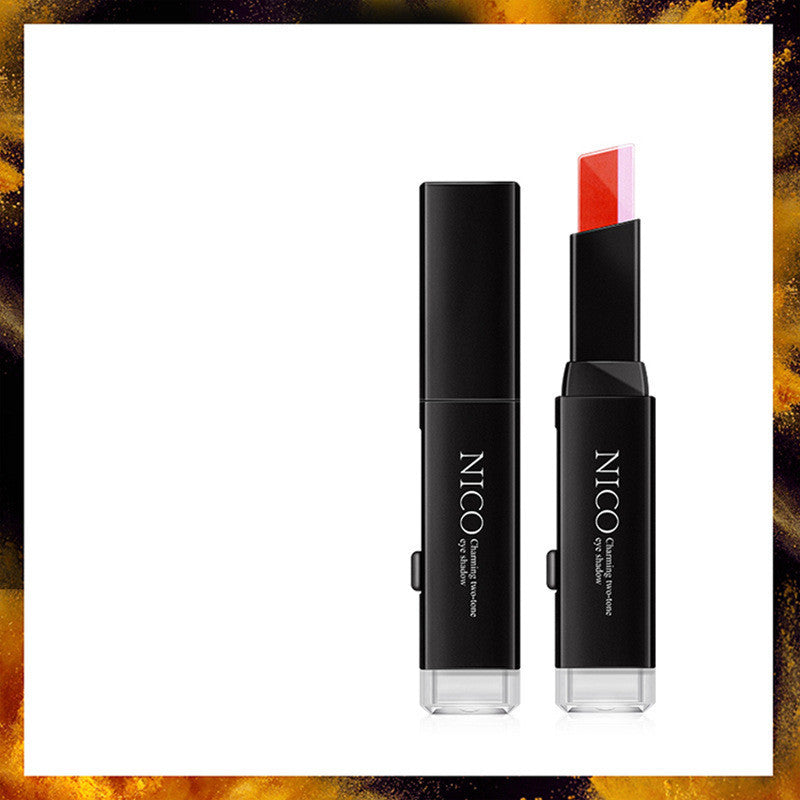 Tapered two-color eye shadow stick