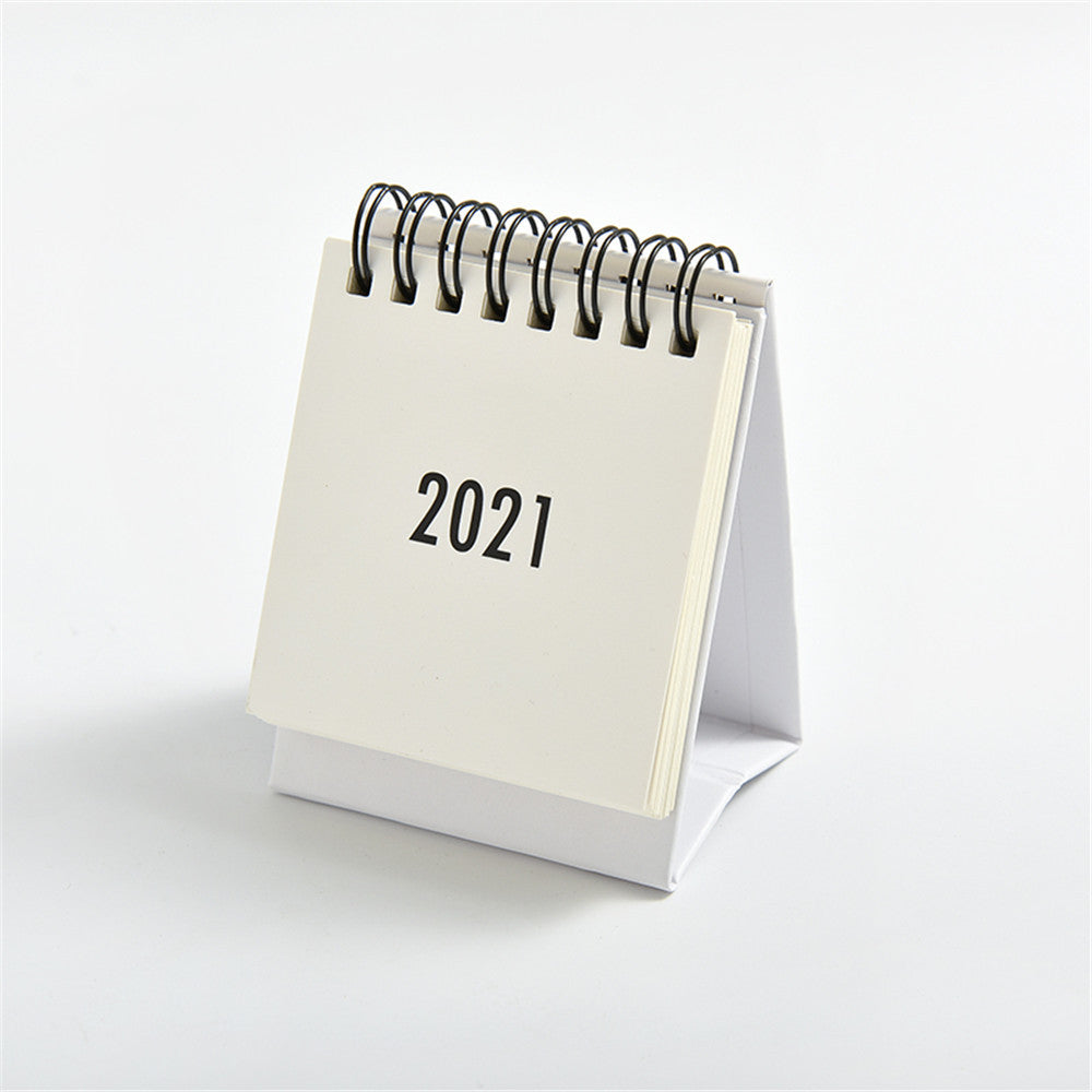 simple solid color small desk calendar