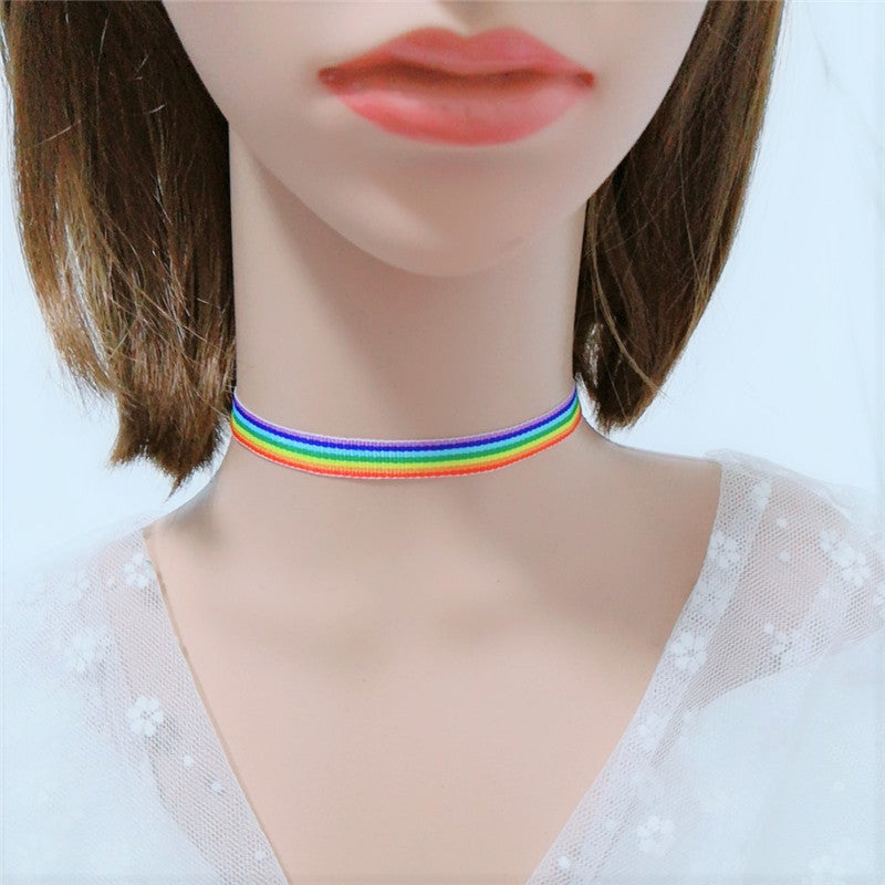 Men's And Women's Personality Creative Rainbow Necklace
