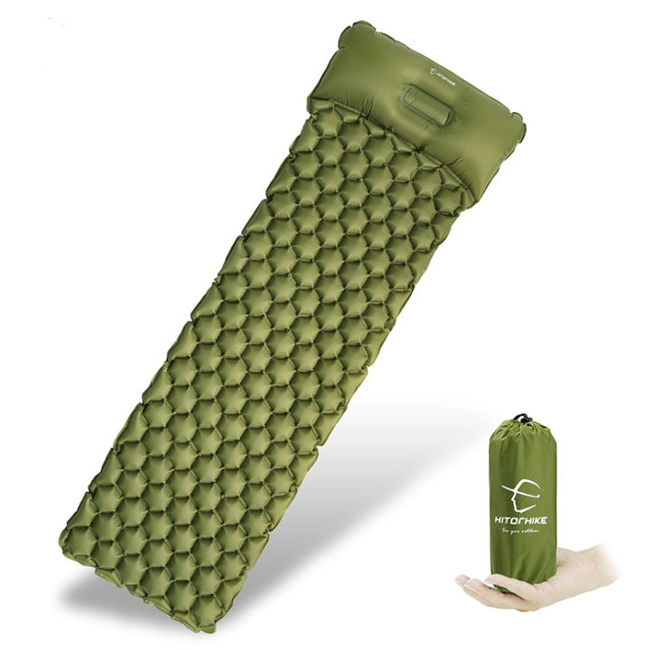 Colchoneta inflable de nido de abeja para acampar al aire libre