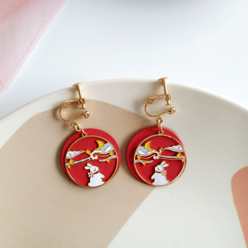 Cultural National Style Forbidden City Earhook