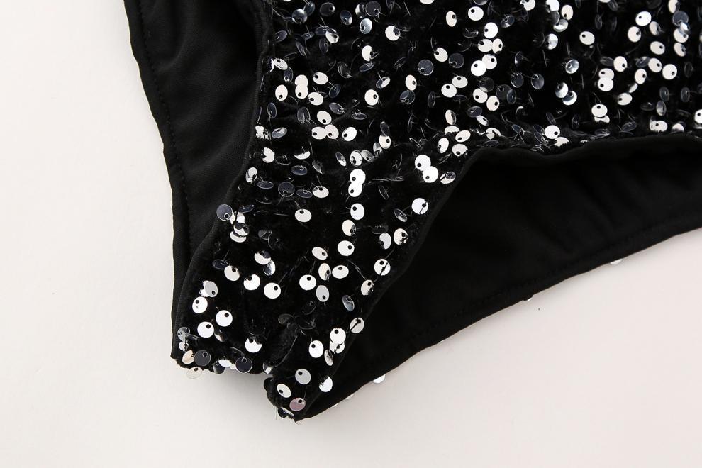 Street Style Sequin Slim Fit Slimming Versatile Shorts