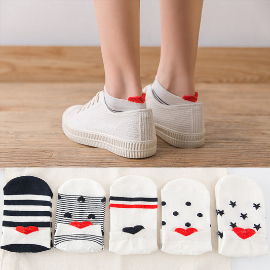 Three-dimensional Heel Love Socks Children