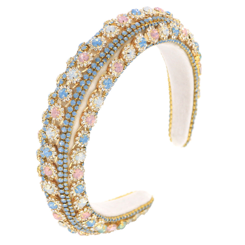 European And American Court Style Luxury Diamond-laid Headband