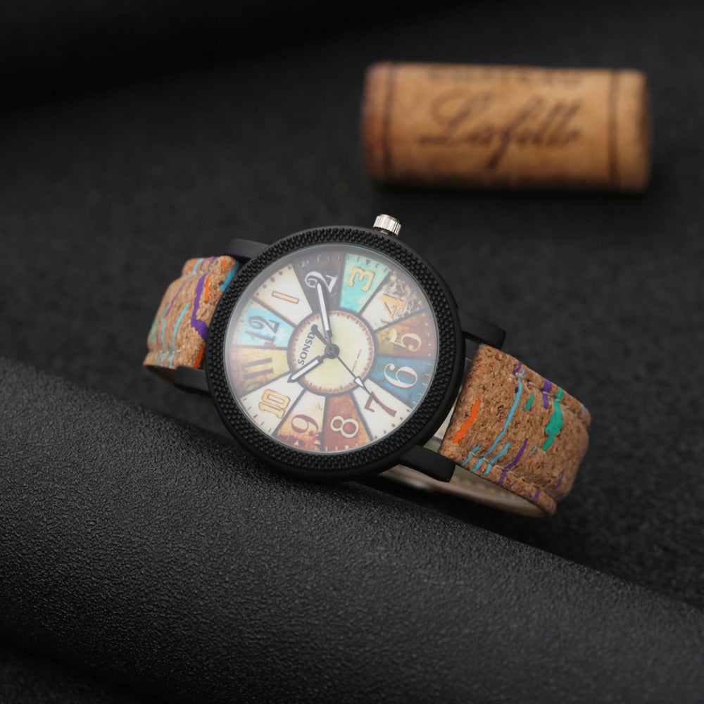 Reloj de pulsera de cuarzo para mujer de cuero Vintage Casual reloj de regalo