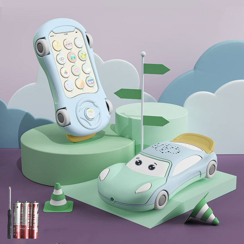 Teléfono de coche multifunción para niños con historia de proyección