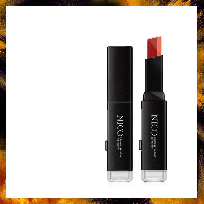 Tapered two-color eye shadow stick