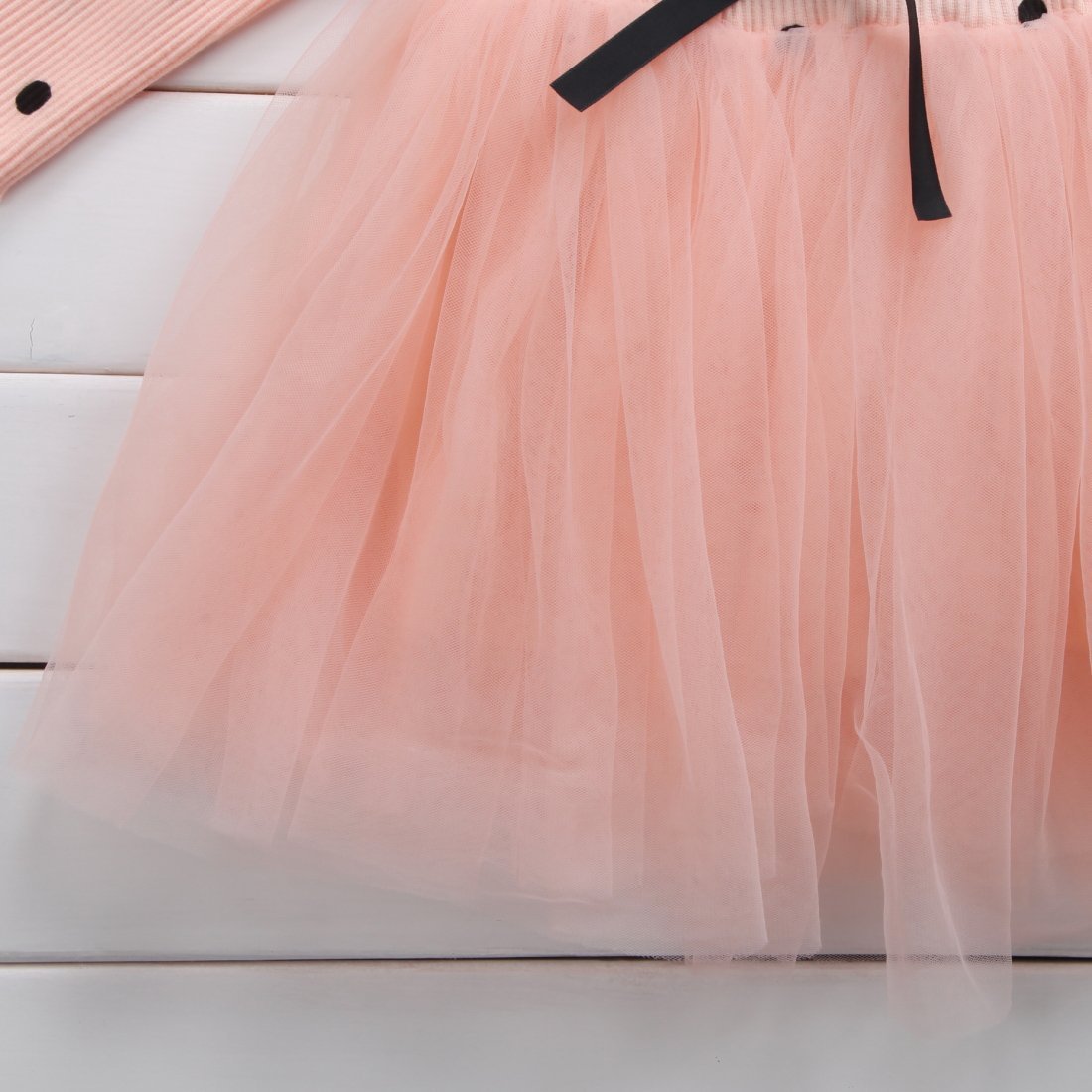 Vestido de niñas con lazo de cuerda flotante