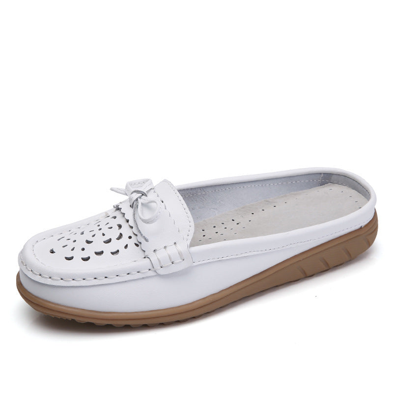 Women's Sandals, Non Slip And Wear-resistant, With A Toe Cap And A Half Trailer In Large Size